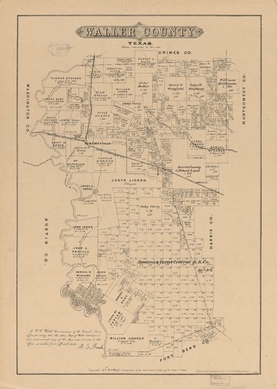 Waller County, Texas by W. C. Texas. General Land Office; Walsh